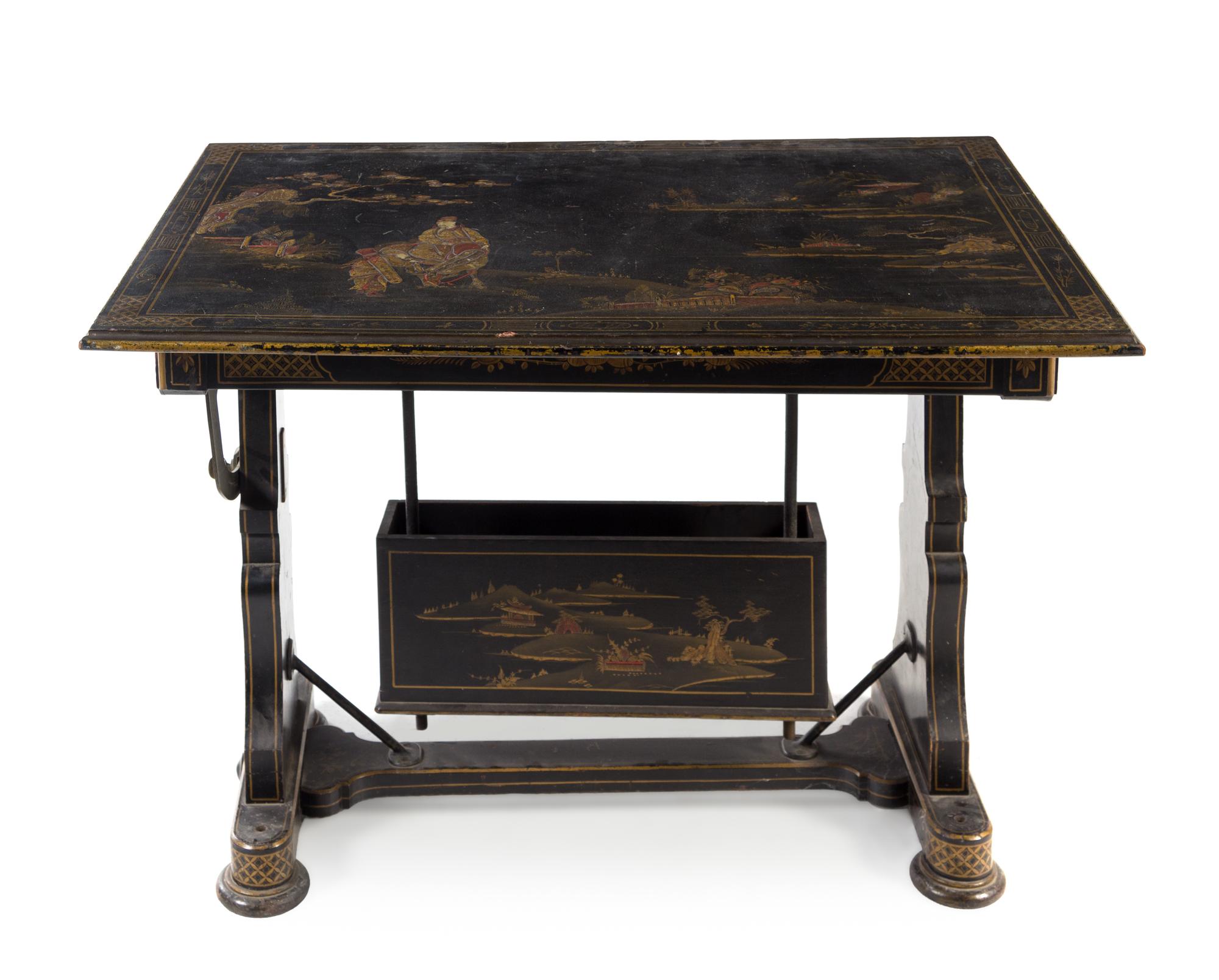 An English Black Japanned Ship's Table — 19TH CENTURY