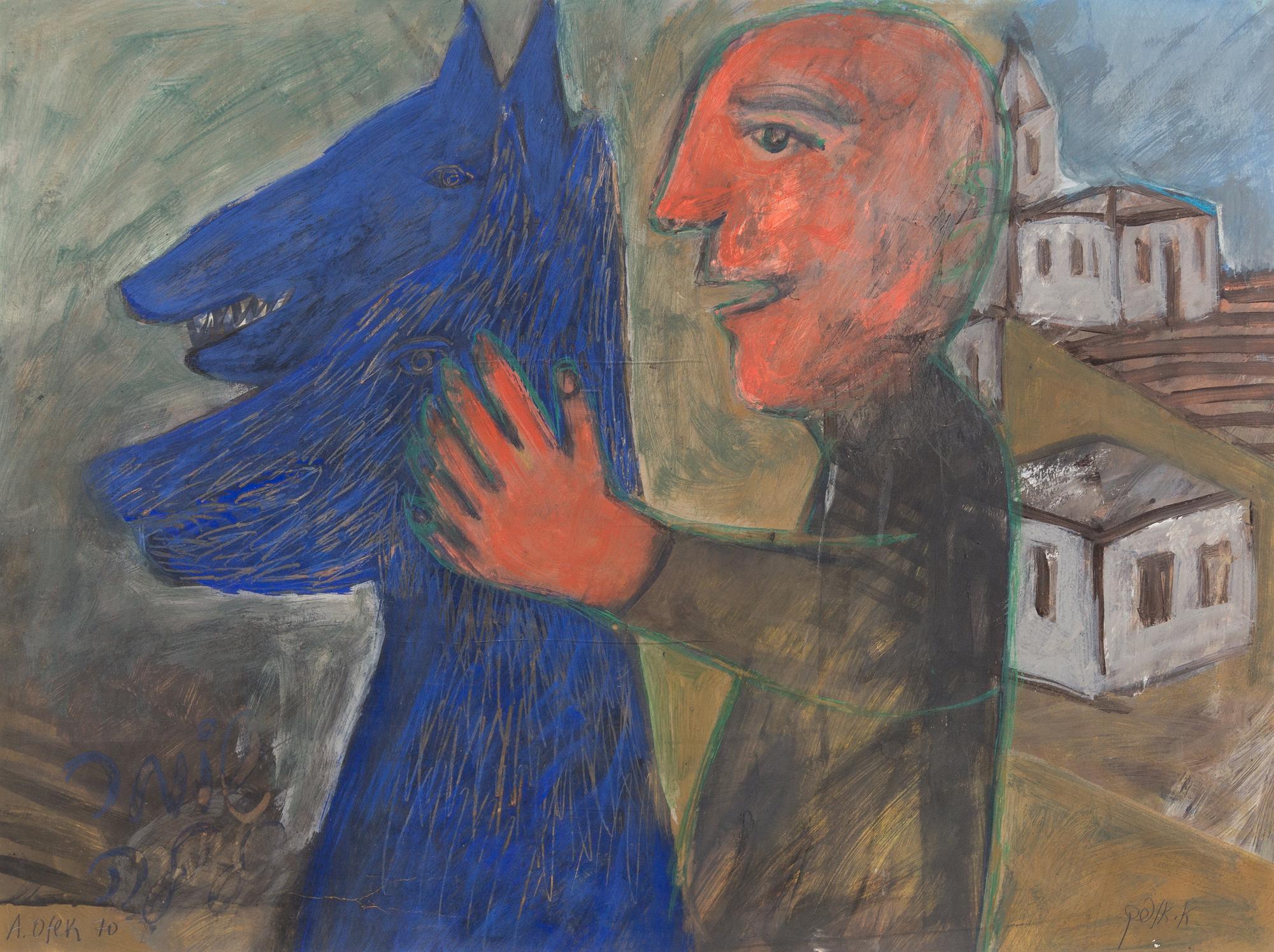 Avraham Ofek, (Israeli, 1935-2009), Night Watchman, 1970