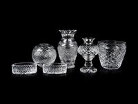 A Group of Waterford Cut Glass Table Articles