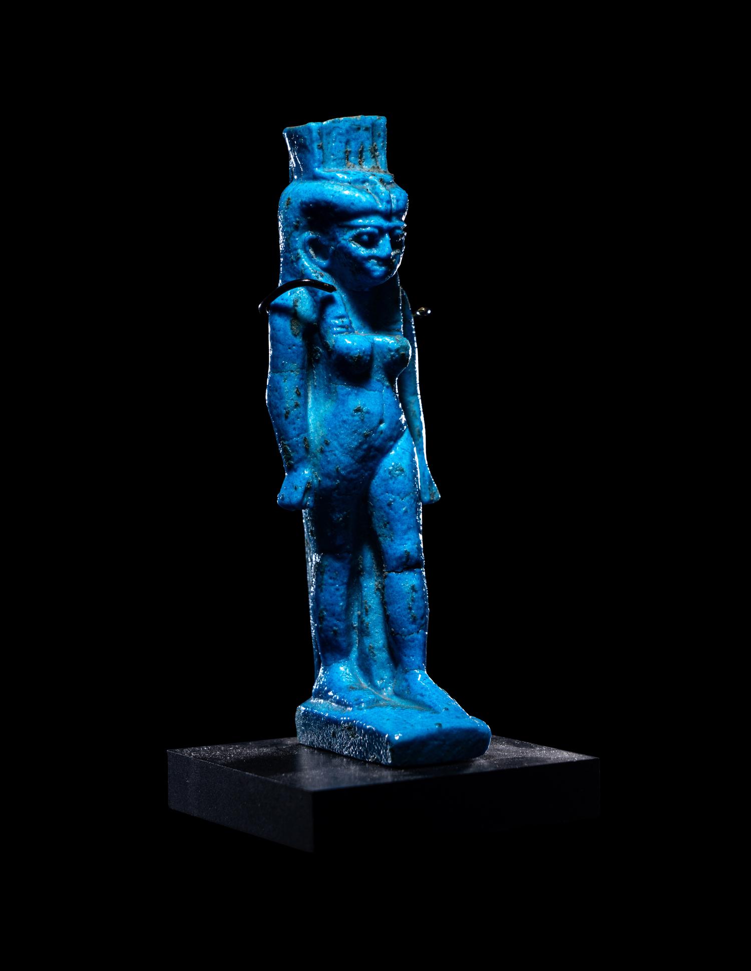 An Egyptian Blue Faience Nehmetawy