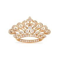 DIAMOND CROWN BROOCH