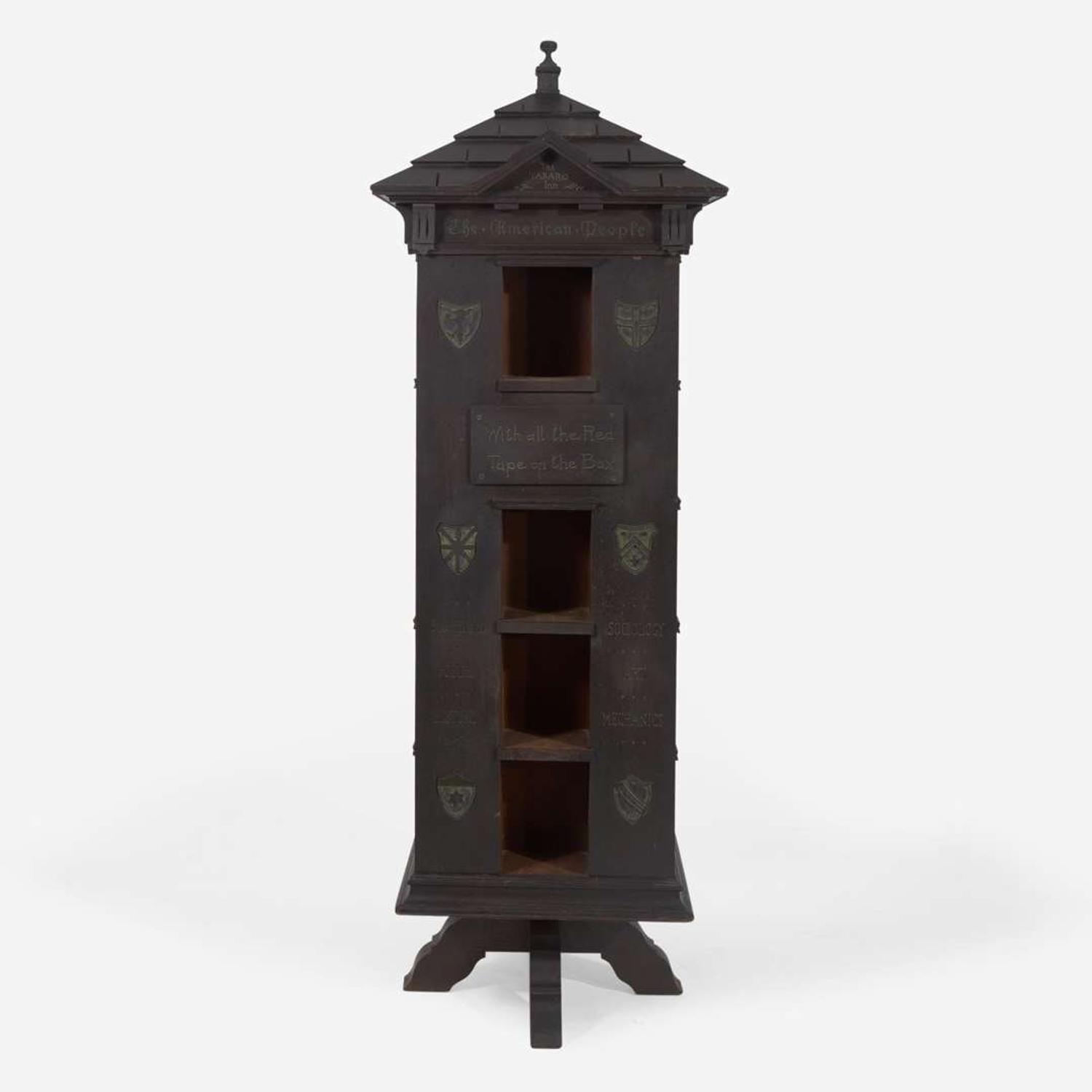 Seymour Easton (British, 1859-1916) "Tabard Inn Library" Revolving Bookcase, circa 1902