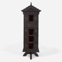 Seymour Easton (British, 1859-1916) "Tabard Inn Library" Revolving Bookcase, circa 1902