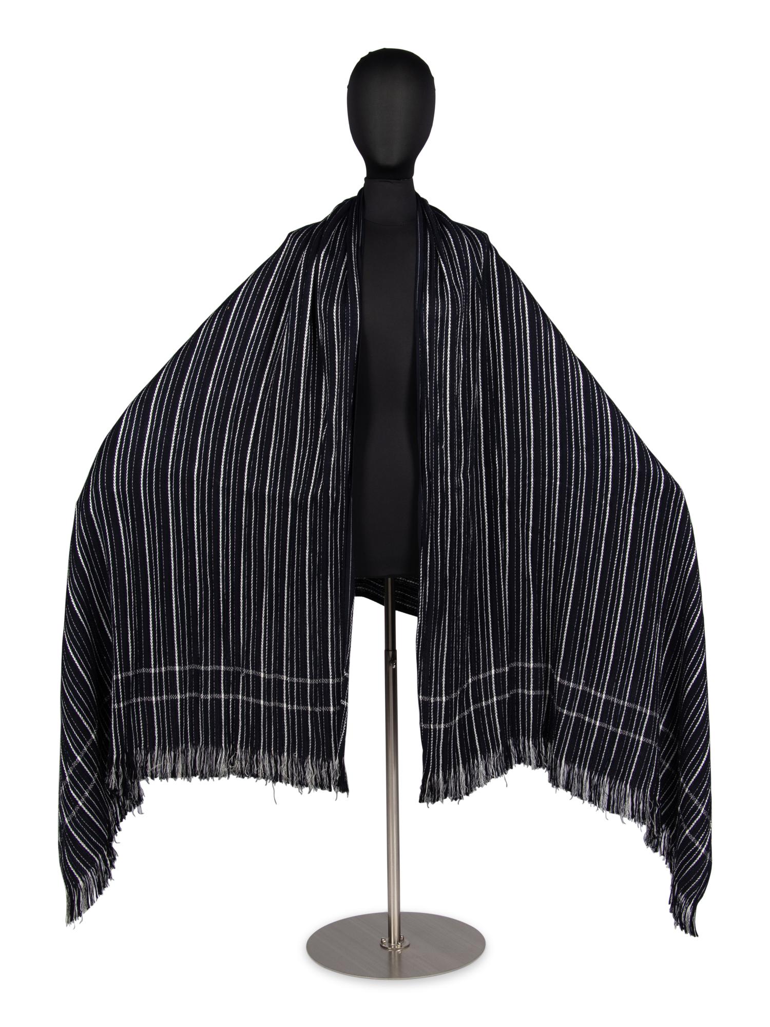 Yohji Yamamoto Shirt with Comme des Garçons Shawl and Poncho