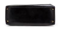 An Hermes 35cm Black Leather Kelly Bag, 14 x 8 x 7 inches.