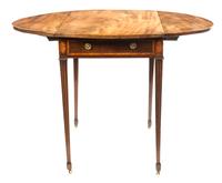 A George III Mahogany Pembroke Table Height 27 1/2 x width 20 1/2 x depth 30 1/4 inches. — 19TH CENTURY