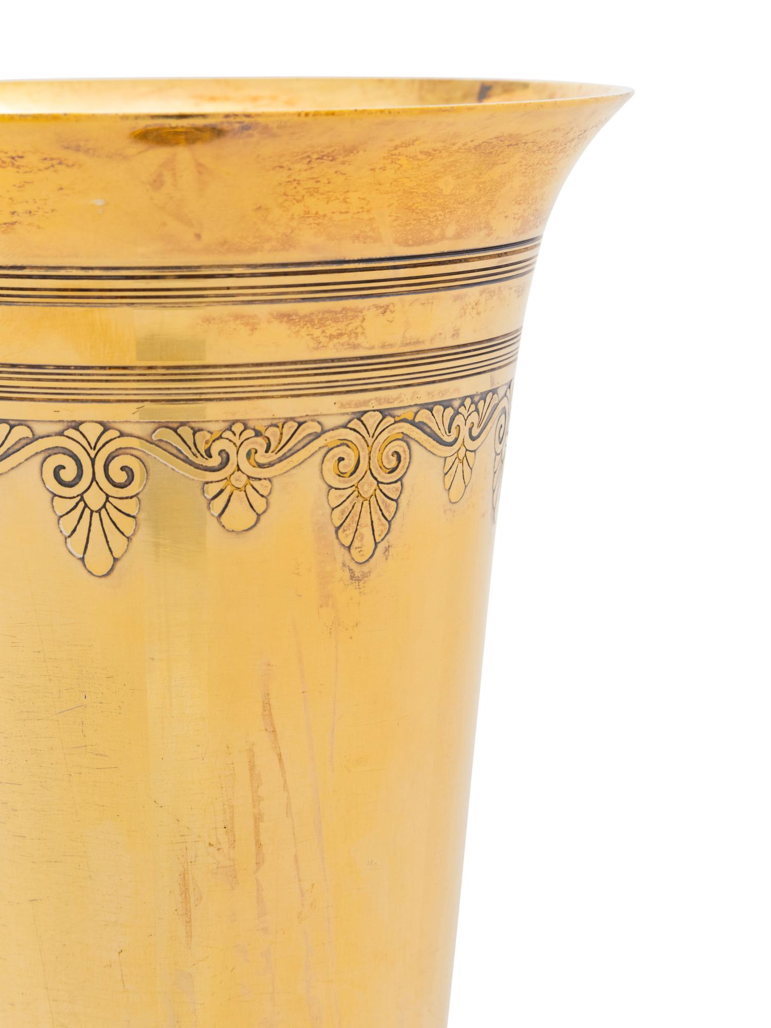 A Tiffany and Co. Silver-Gilt Vase