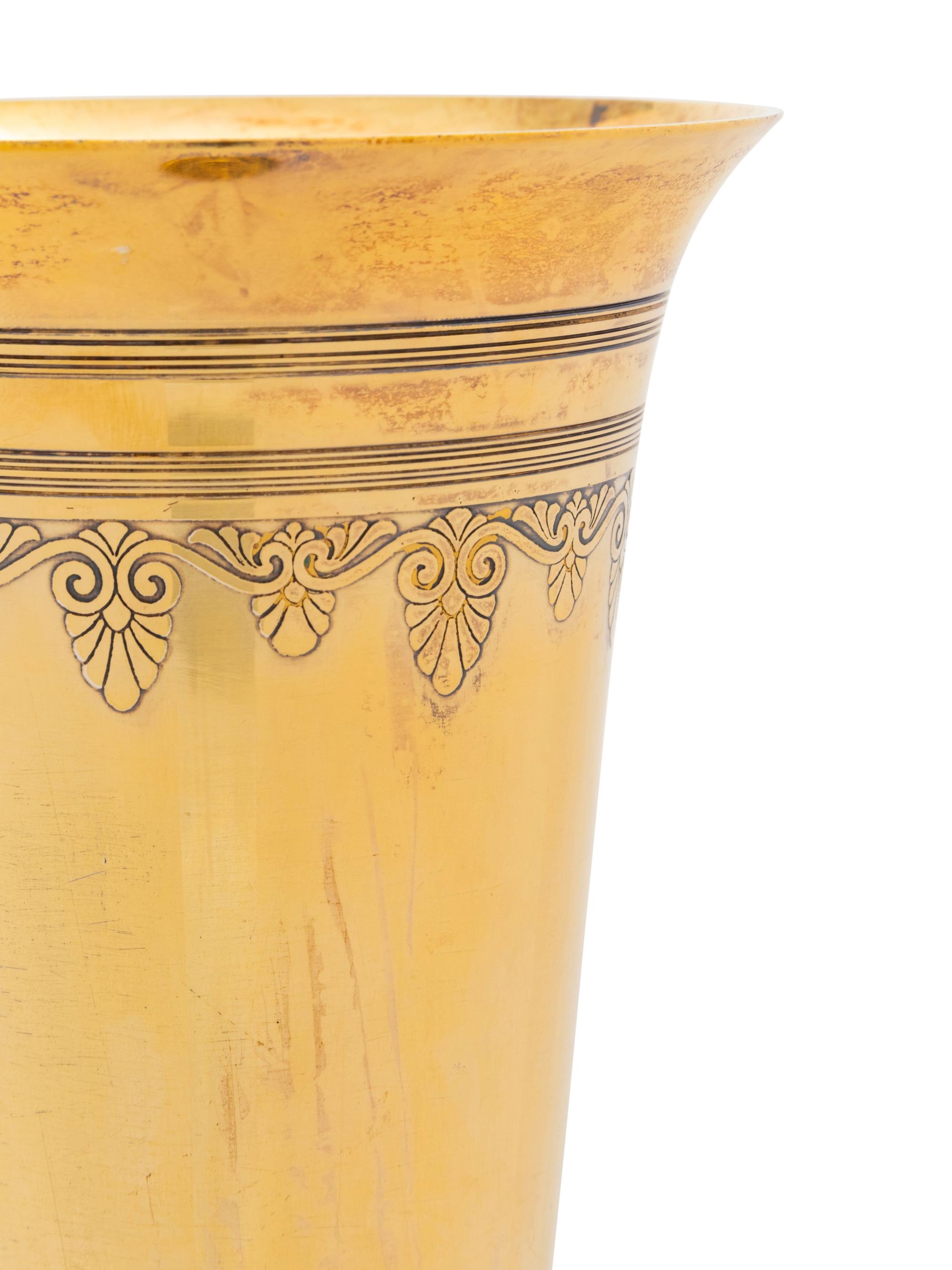 A Tiffany and Co. Silver-Gilt Vase