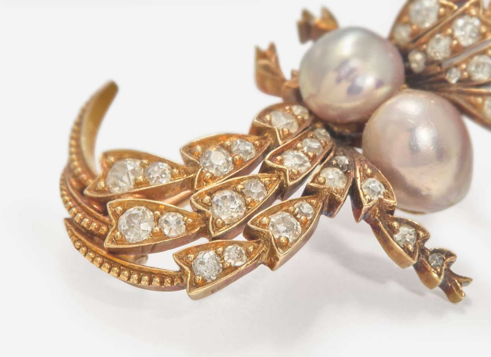 A Tiffany & Co. Paulding Farnham Antique Diamond and Pearl Spider Brooch Paulding Farnham for Tiffany & Co.