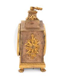 An Empire Gilt Bronze Pendule d'Officier