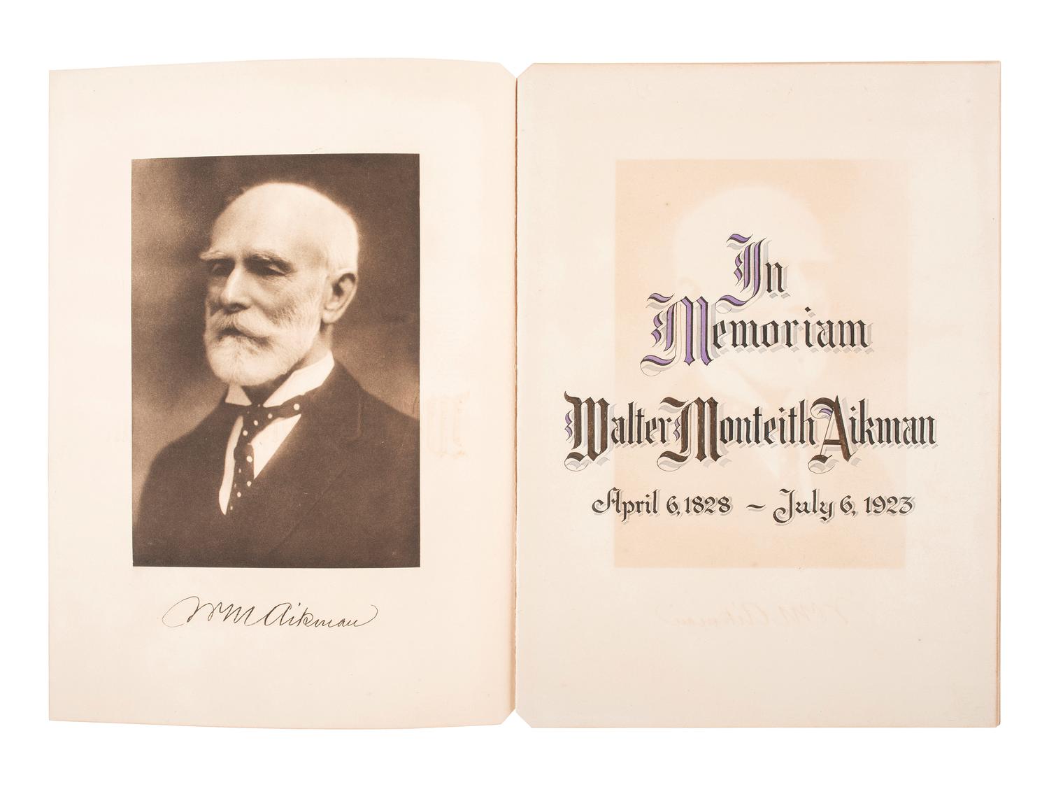 [NEW YORK]. Archive related to Walter M. Aikman incl. program and formal invitation to the "Opening Ceremonies of the New York and Brooklyn Bridge." New York: Tiffany & Co., [1883].