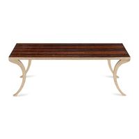 A Dessin Fournir Brass Inlaid Rosewood Coffee Table
