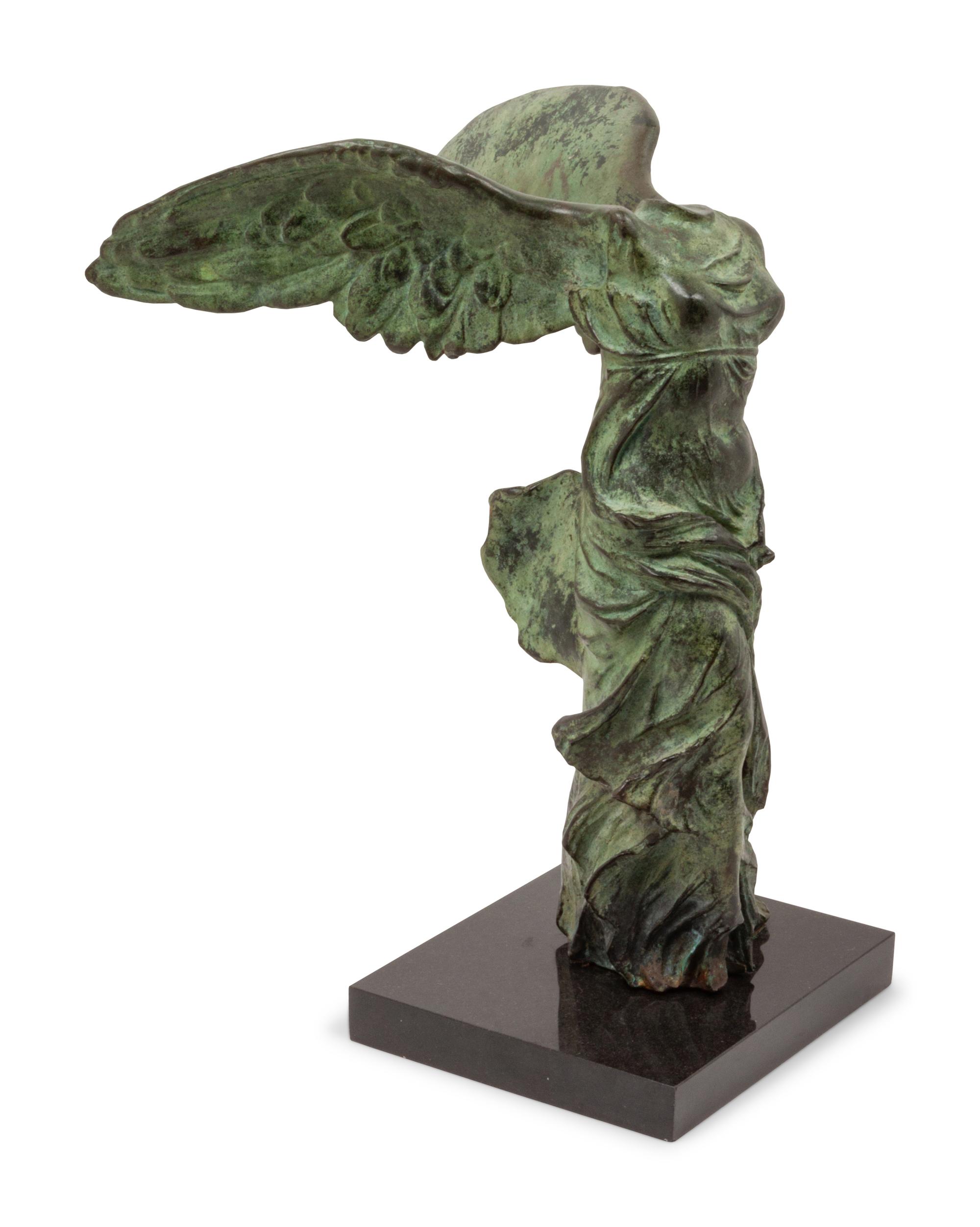 A Patinated Bronze Model of Winged Victory of Samothrace