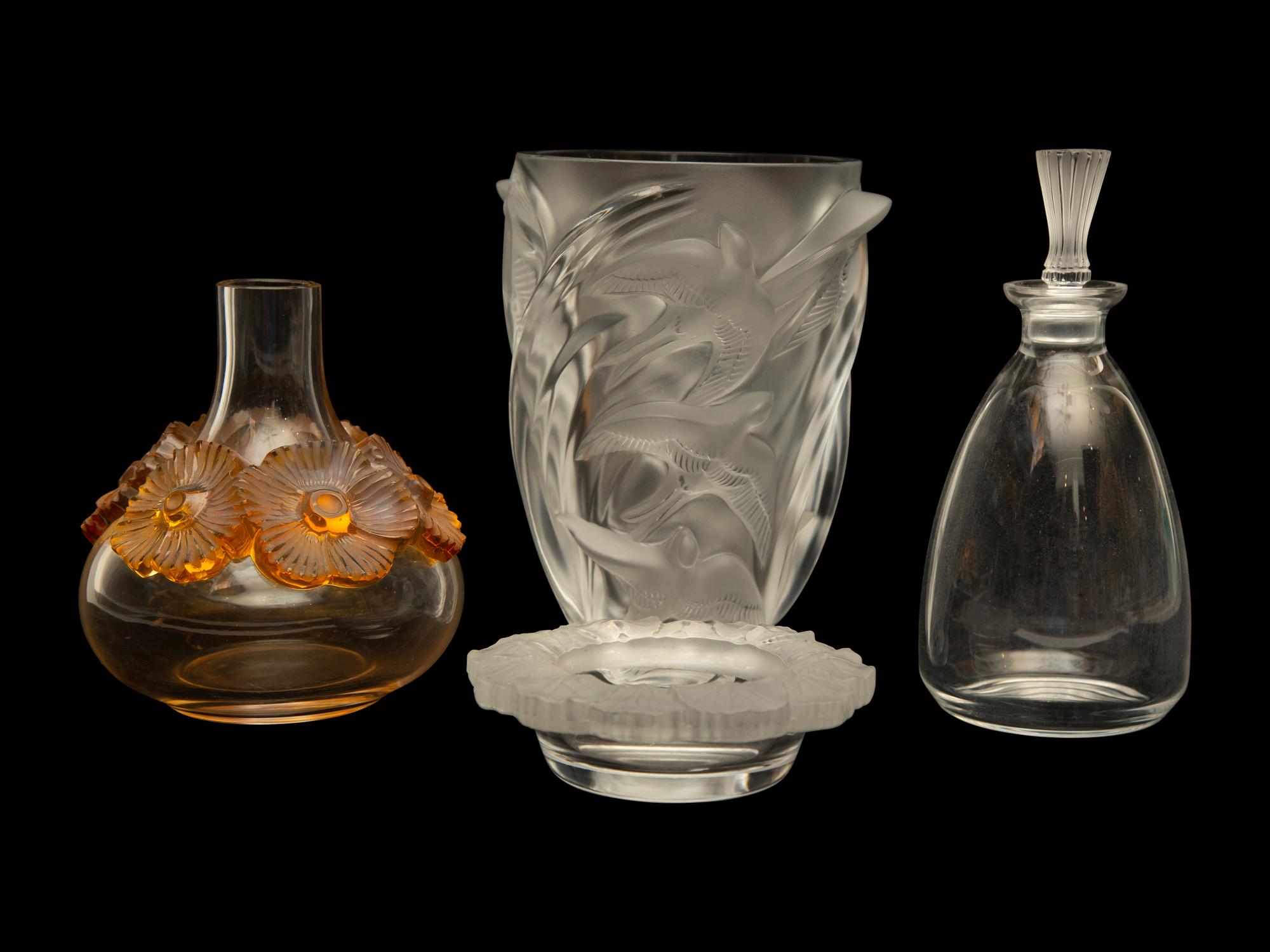Four Lalique Glass Articles — 20th Century