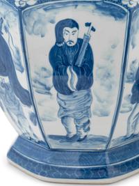 Two Chinese Export Blue and White Porcelain Baluster Vases