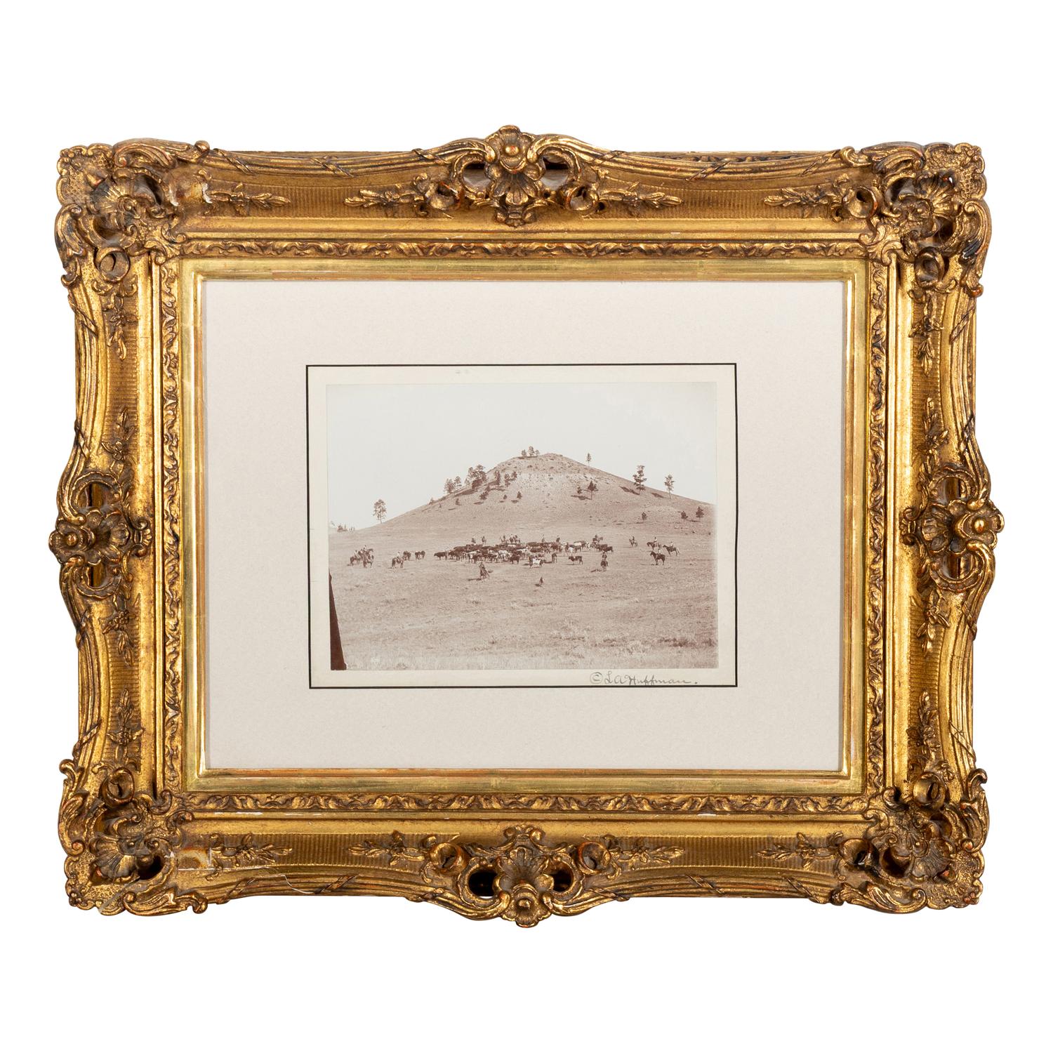 [Western Americana] Huffman, L.A. (1854-1931), photographer. A group of 4 collotypes with western subject matter.