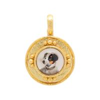 ELIZABETH LOCKE, YELLOW GOLD AND ESSEX CRYSTAL PENDANT