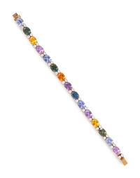 MULTICOLOR SAPPHIRE AND DIAMOND BRACELET