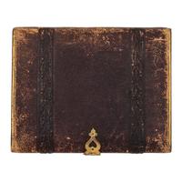 Pair of Artillery 1st Lieutenant's Shoulder Straps & Bullion 1st Artillery Insignia in Half of a Tintype Case