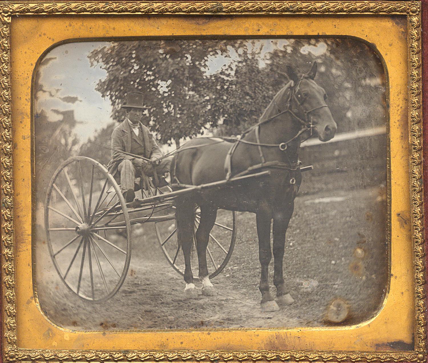 [ Daguerreotype] A Gentleman in his Sporting Sulky