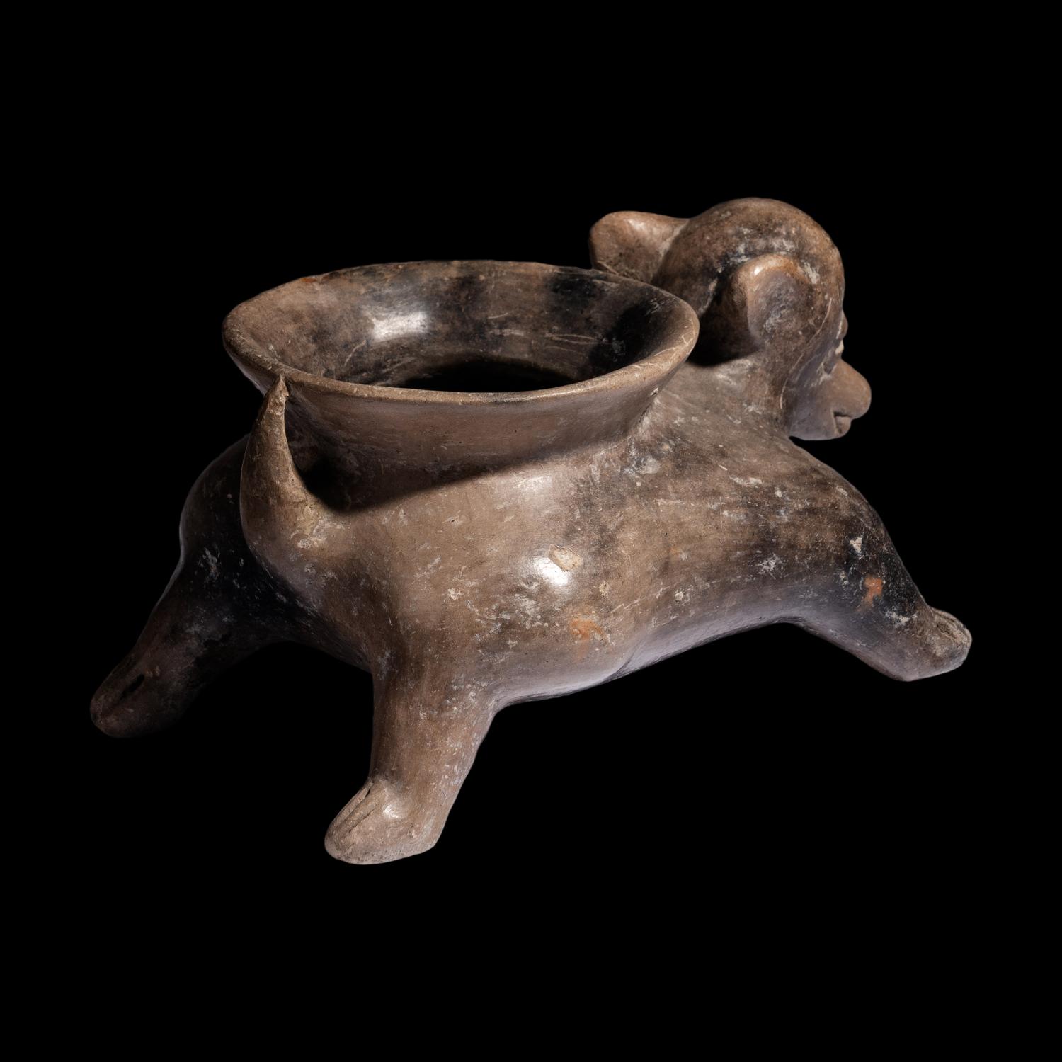 A Jalisco Effigy Dog Vessel