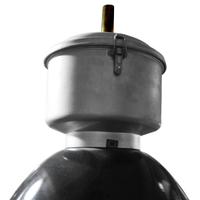 A Set of Three Enameled Steel Industrial Light Fixtures 18.5" W x 18.5" D x 23" H — United States, Circa 1950