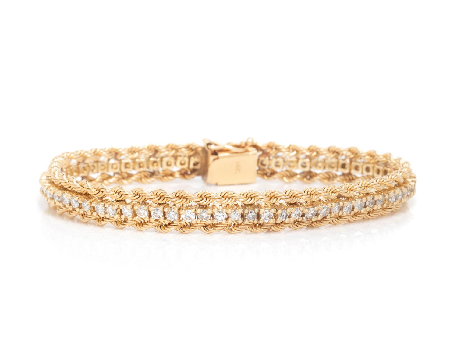 DIAMOND AND YELLOW GOLD BRACELET