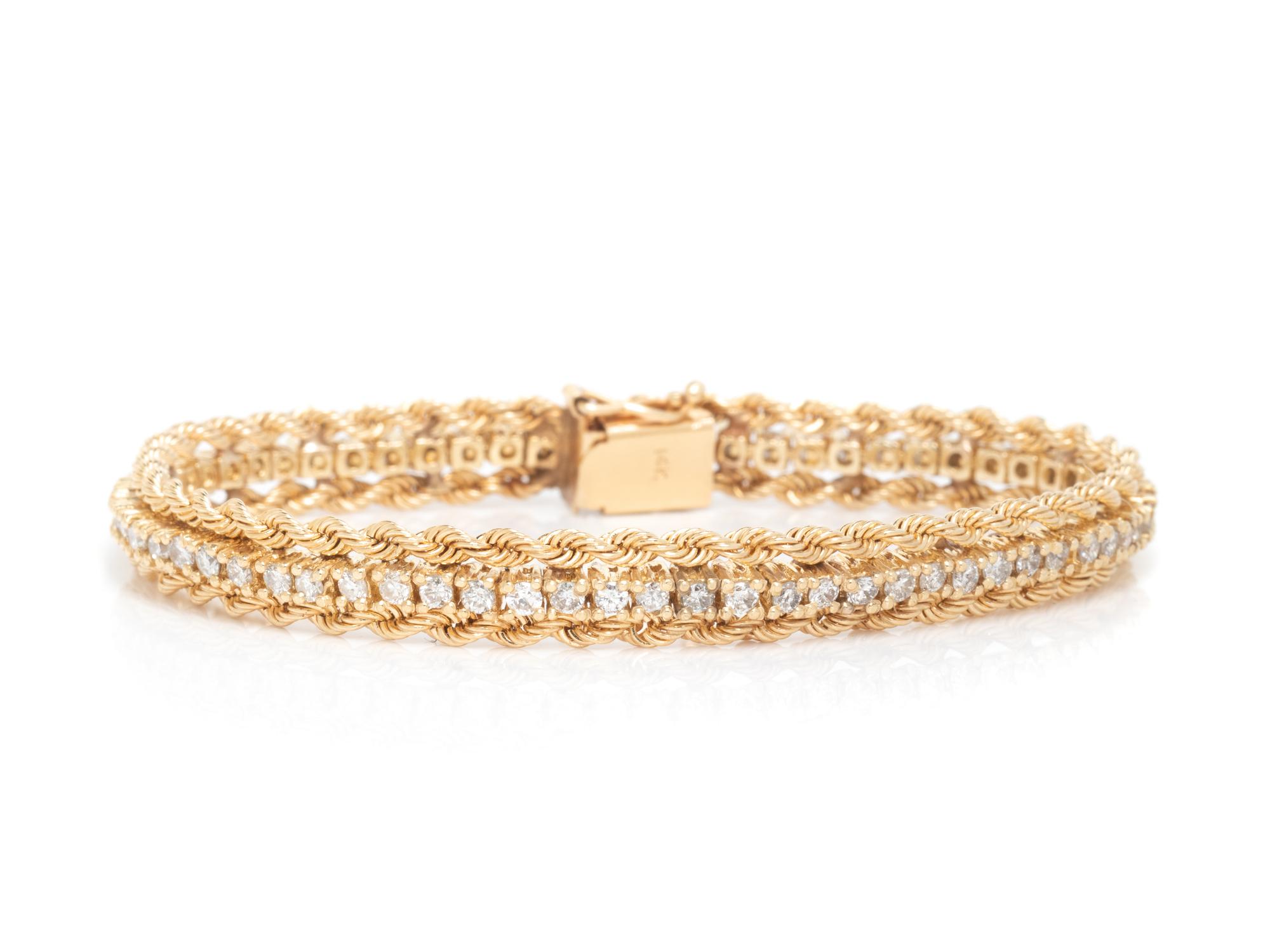 DIAMOND AND YELLOW GOLD BRACELET