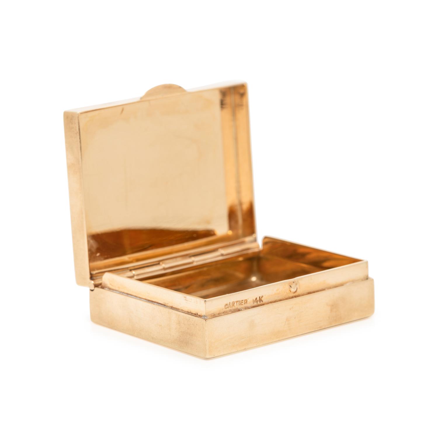 CARTIER, YELLOW GOLD PILL BOX