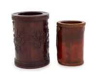 Two Chinese Brush Pots, Bitongs