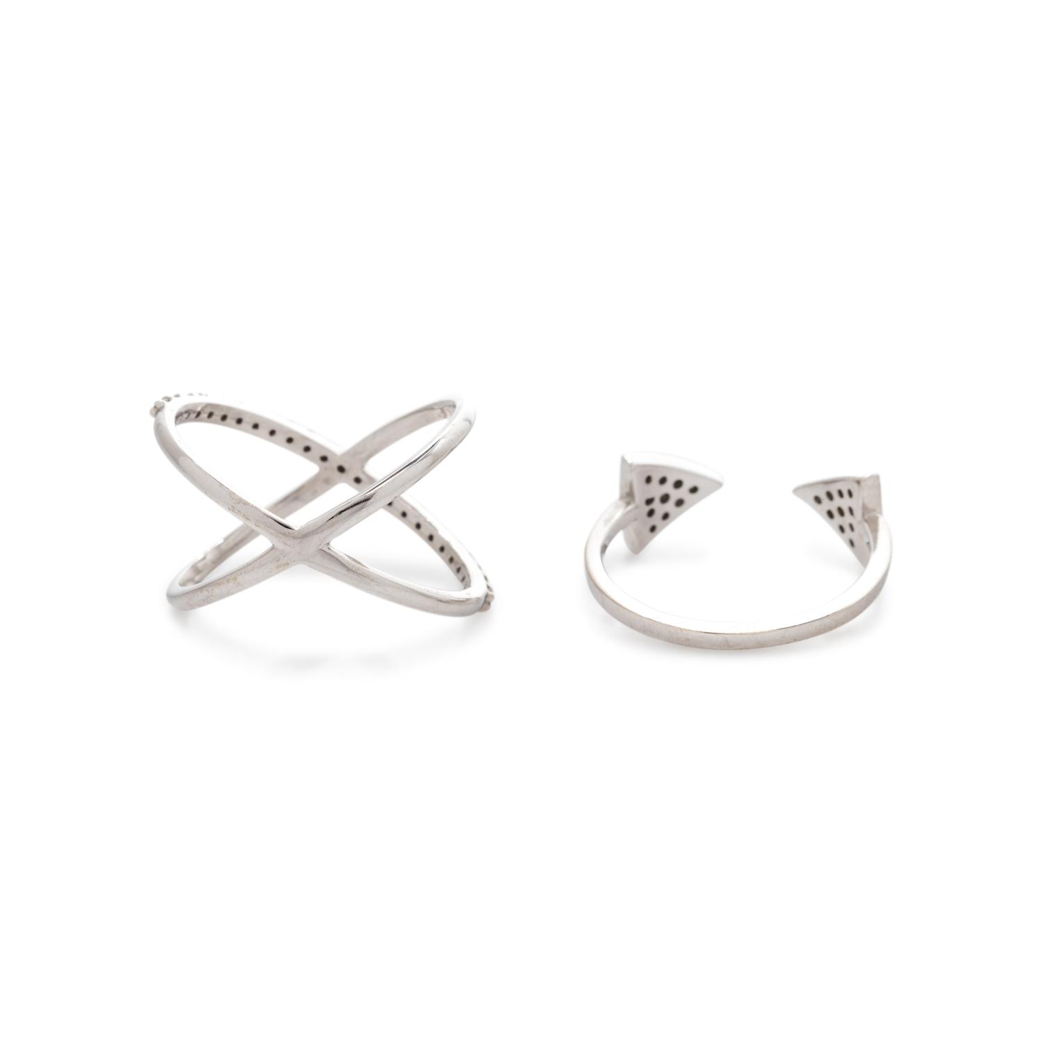 COLLECTION OF WHITE GOLD AND DIAMOND JEWELRY