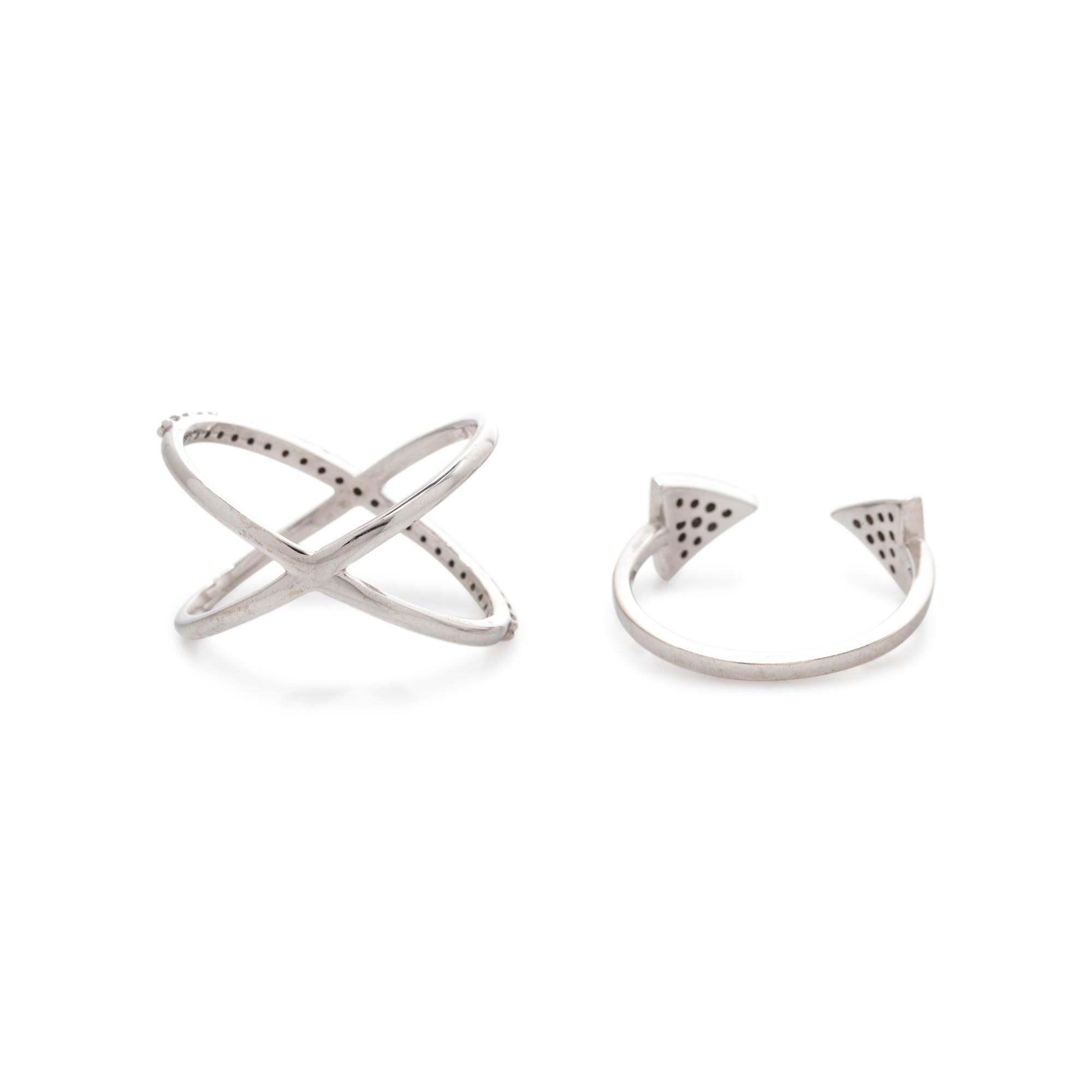 COLLECTION OF WHITE GOLD AND DIAMOND JEWELRY