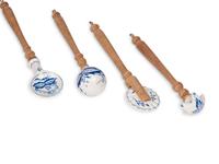 A Group of Nine Blue and White Porcelain and Ceramic Serving Articles