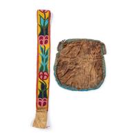 Anishinaabe Beaded Pouch and Strap