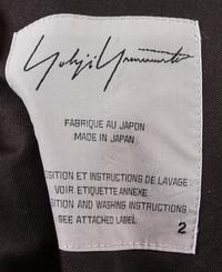A Yohji Yamamoto Black Cotton Tuxedo Jacket, Size 2.