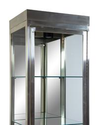 A Pair of Chromed Vitrines