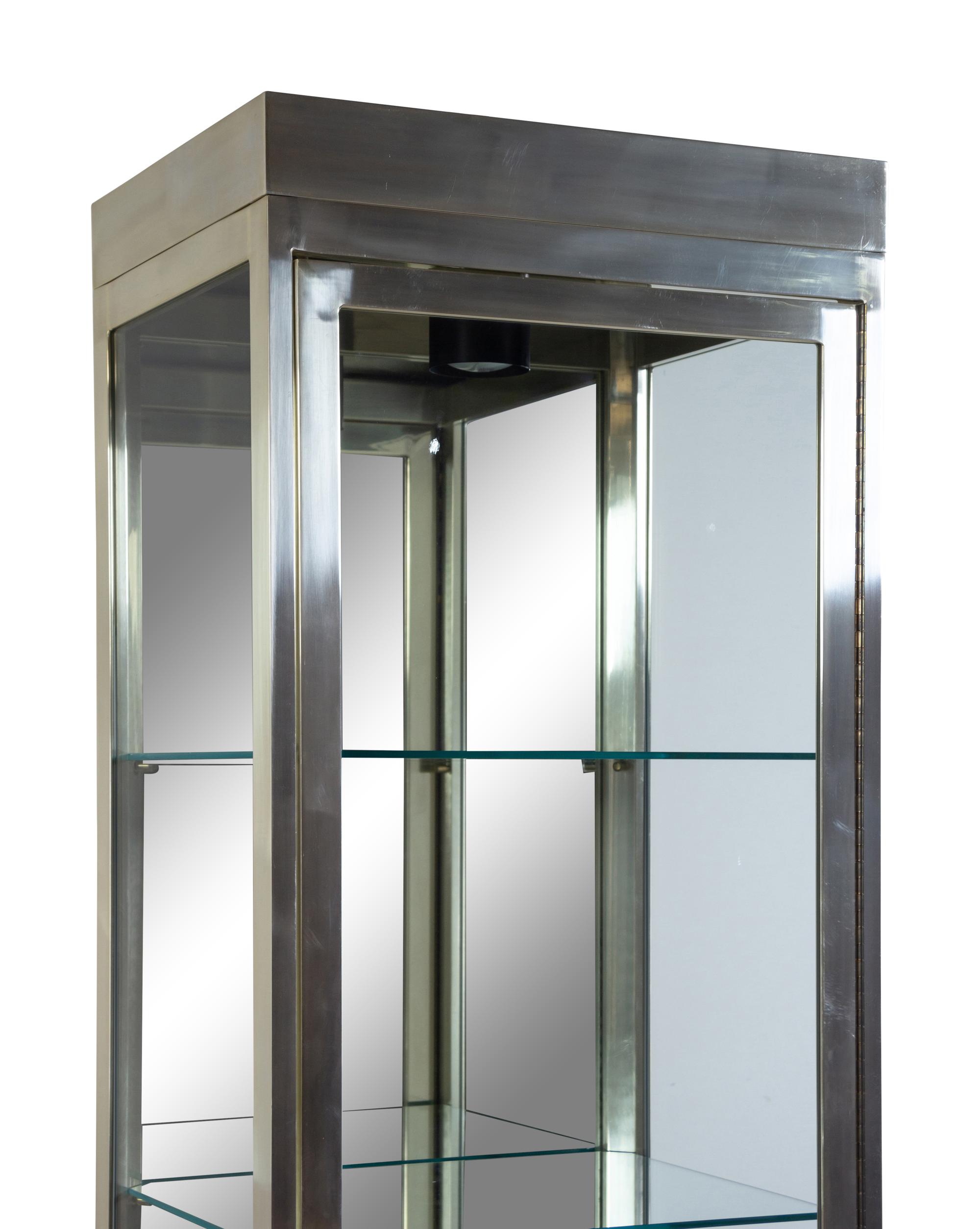 A Pair of Chromed Vitrines