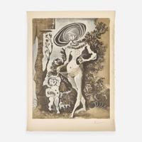 After Pablo Picasso (Spanish, 1881-1973) Venus et L'Amour Voleur de Miel (d'après Lucas Cranach l'Ancien)