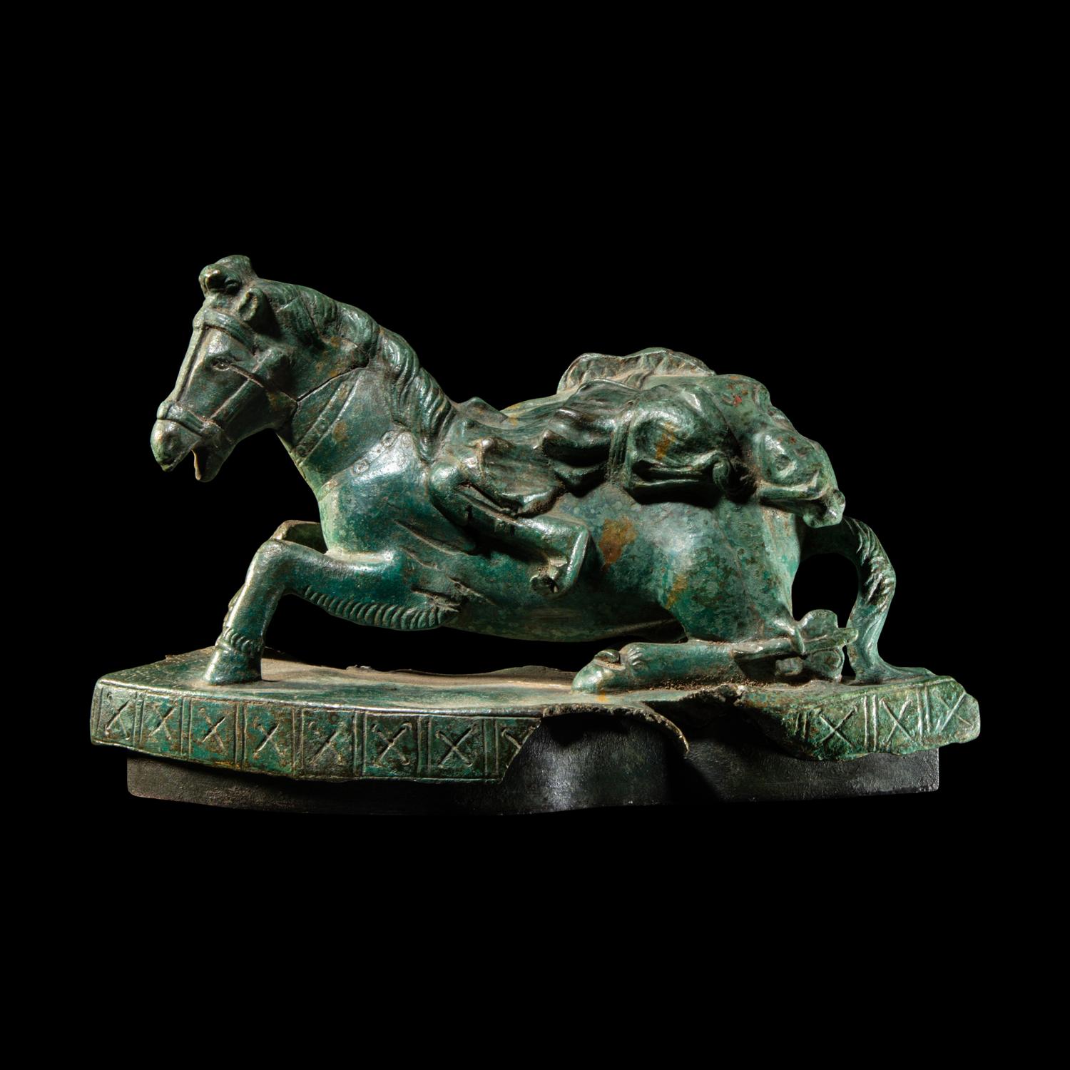 A Roman Bronze with a Slain Amazon on Horseback