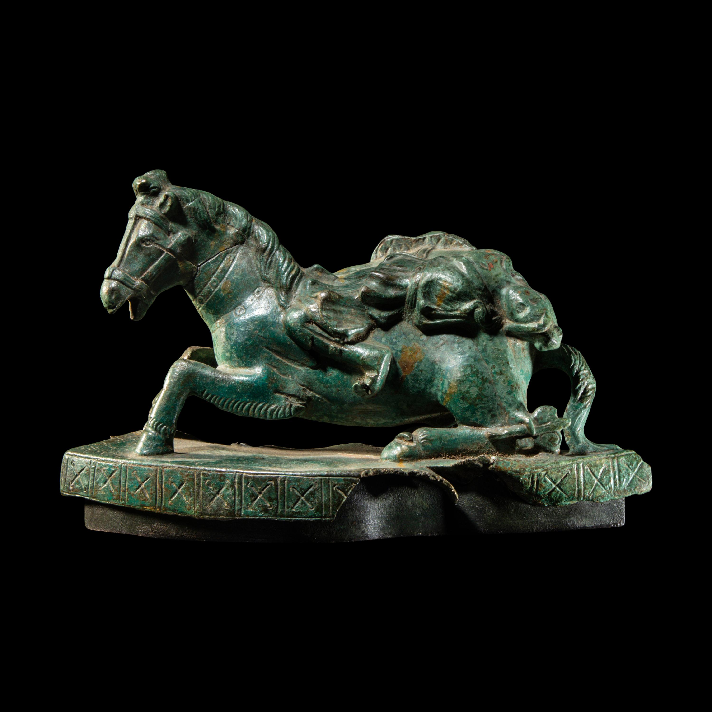A Roman Bronze with a Slain Amazon on Horseback