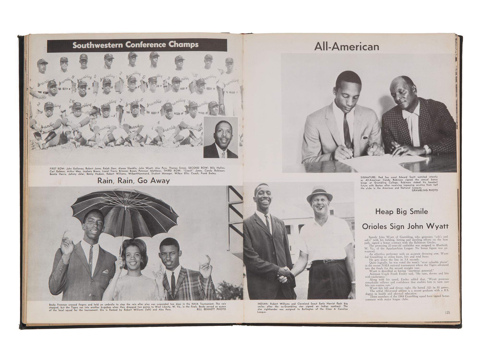 [SPORTS]. Items rel. to Af. American athletes incl. Jack Johnson, Joe Gans, & Coach Eddie Robinson.