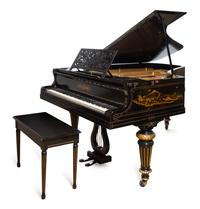 A Victorian Black Lacquered Piano Length of case 5 feet 11 inches. — COLLARD & COLLARD, LONDON, 19TH CENTURY