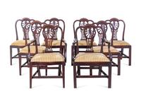 A Matched Set of Eight George III Style Mahogany Dining Chairs