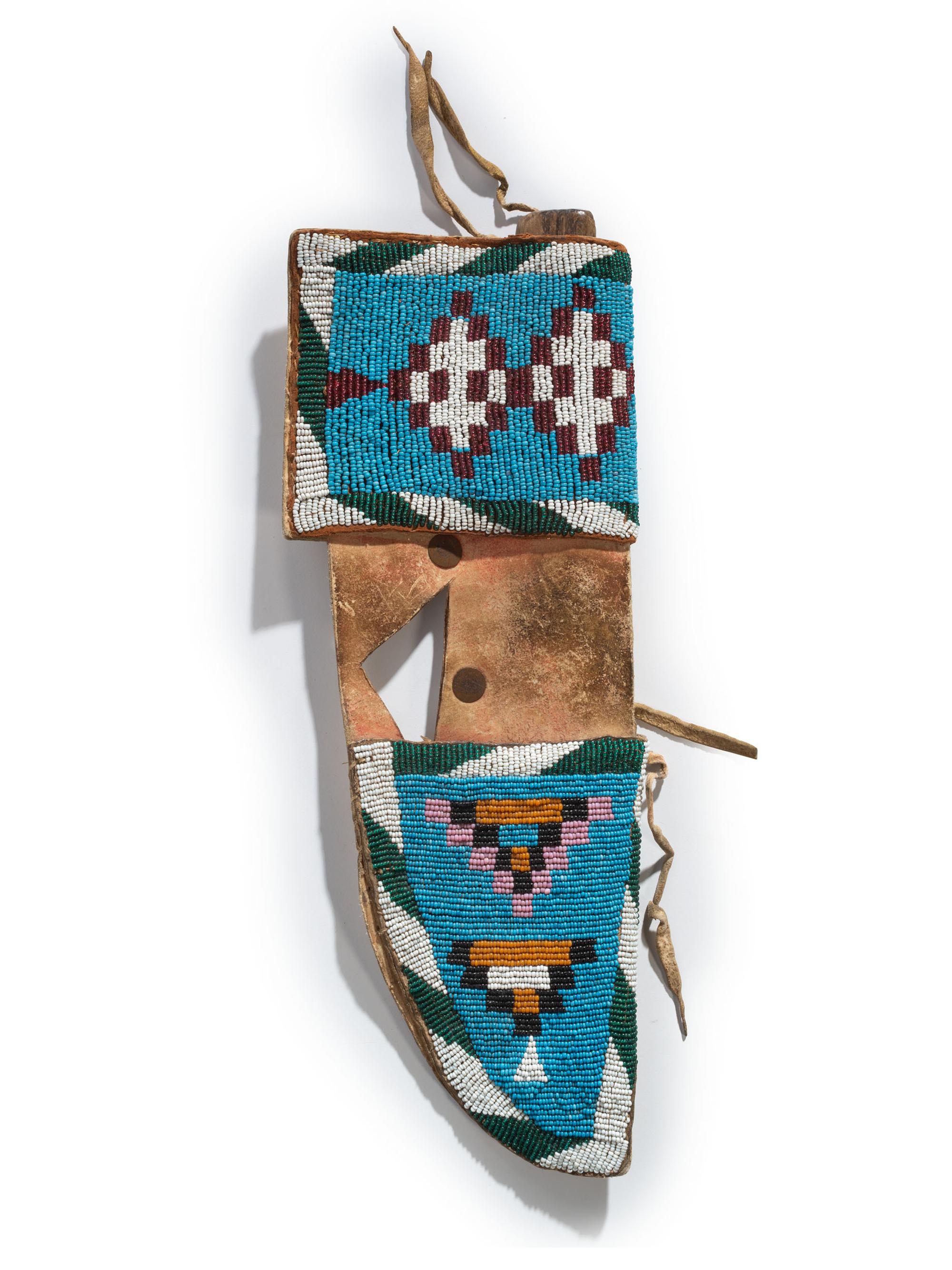 Blackfeet Beaded Knife Sheath, with Knife