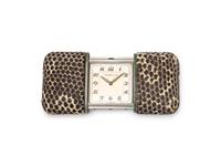 TIFFANY & CO., MOVADO, LEATHER ERMETO TRAVEL CLOCK