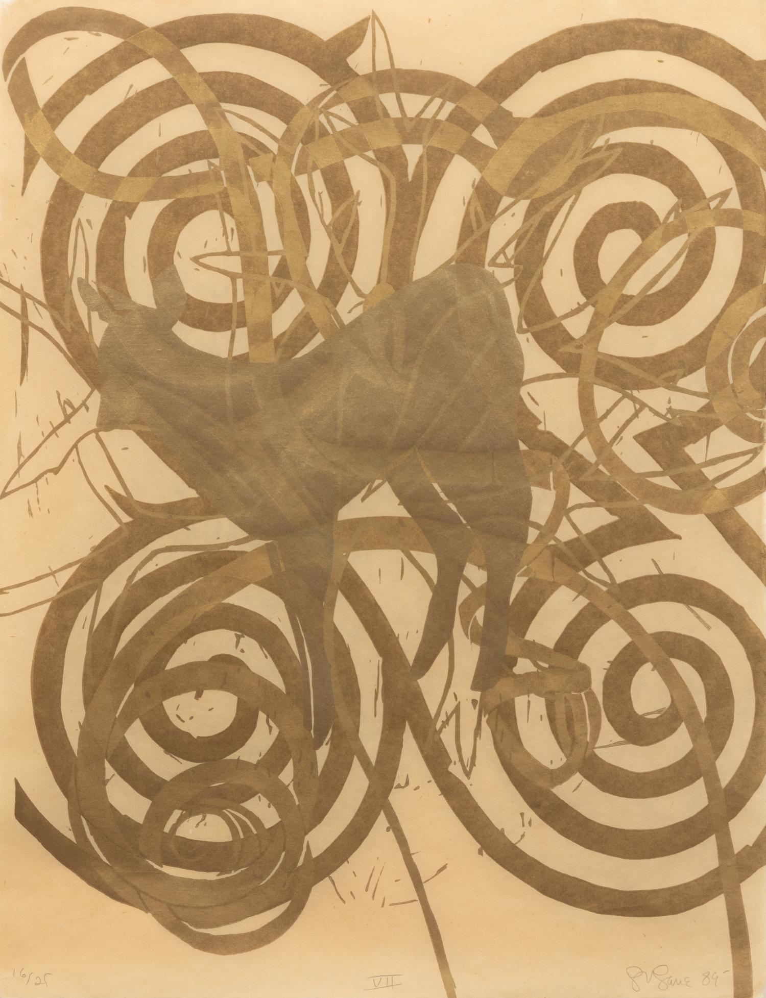 A group of seven lithographs titled I-VII