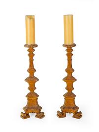 A Pair of Italian Giltwood Prickets — LATE 18TH/EARLY 19TH CENTURY