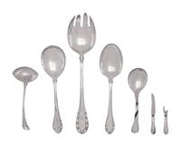 Seven Georg Jensen Silver Lily of the Valley Flatware Articles