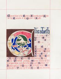 [ILLUMINATION]. STRACEY, Charlotte, calligrapher. Cover title: Illuminations. Executed by Charlotte, Lady Stracey, Rackheath, 1853.