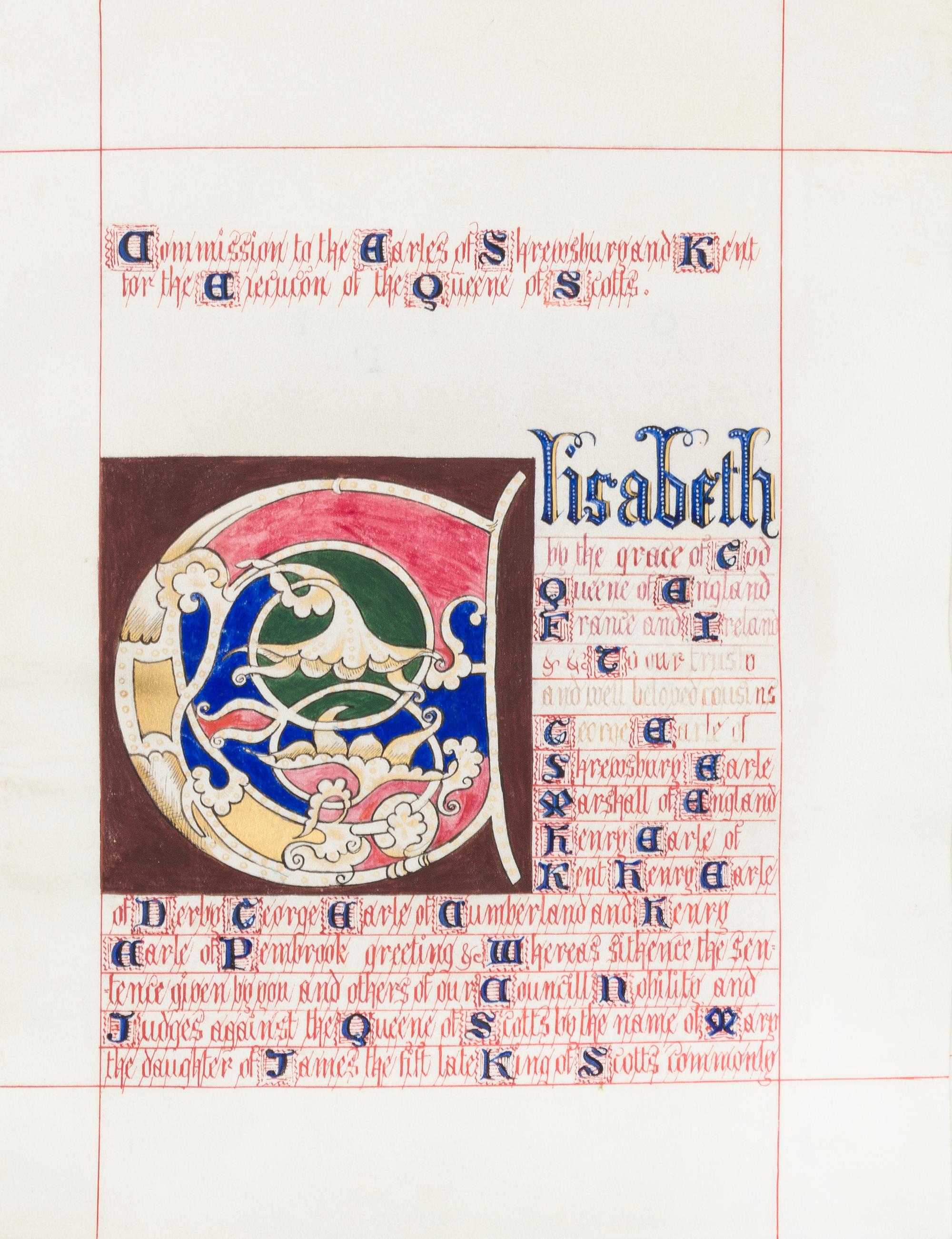 [ILLUMINATION]. STRACEY, Charlotte, calligrapher. Cover title: Illuminations. Executed by Charlotte, Lady Stracey, Rackheath, 1853.